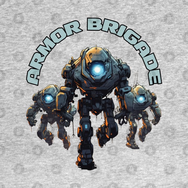 Futuristic Battle Robots Names of Power Armor Brigade by FrogandFog